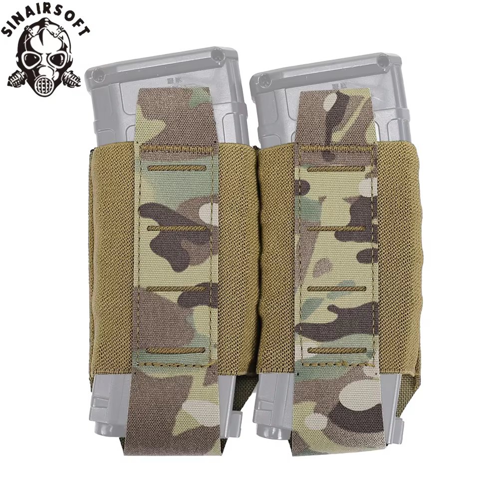 Portacargador táctico doble MOLLE nailon 500D corte láser