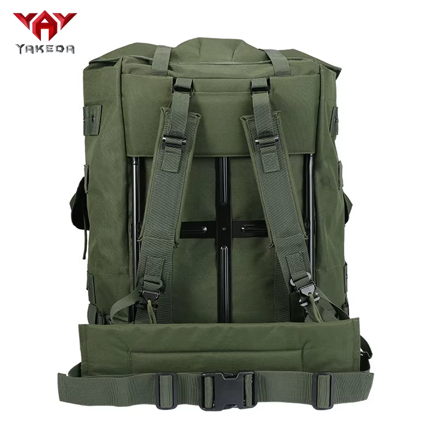 Mochila táctica verde oliva gran capacidad con bastidor metálico - imagen 4