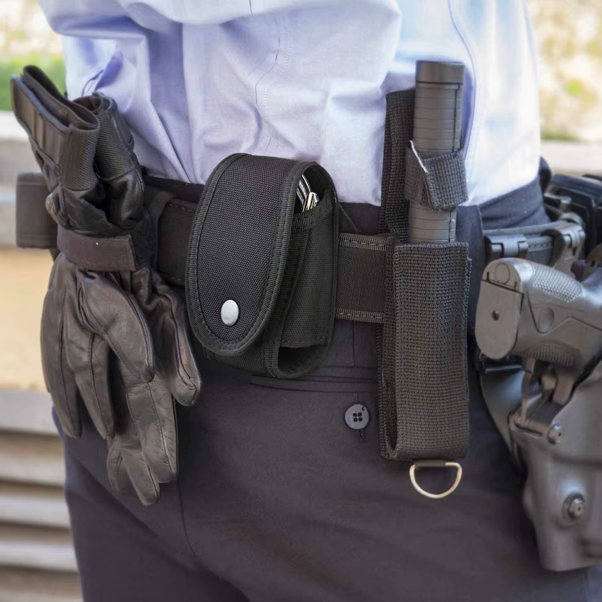 Funda táctica MOLLE para esposas articuladas con solapa - imagen 4