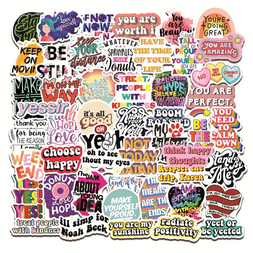 Pegatinas con citas motivacionales