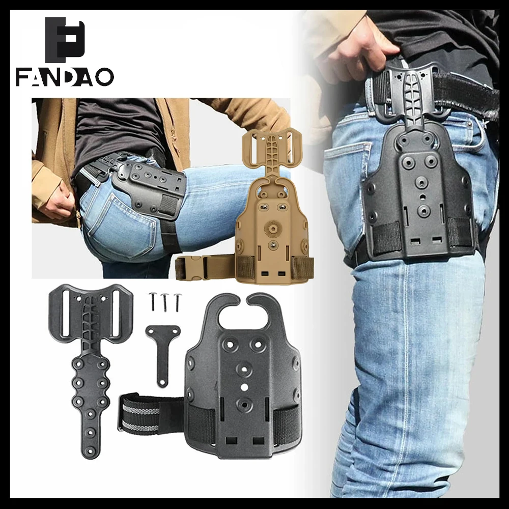 Plataforma táctica de pierna con panel MOLLE universal ajustable