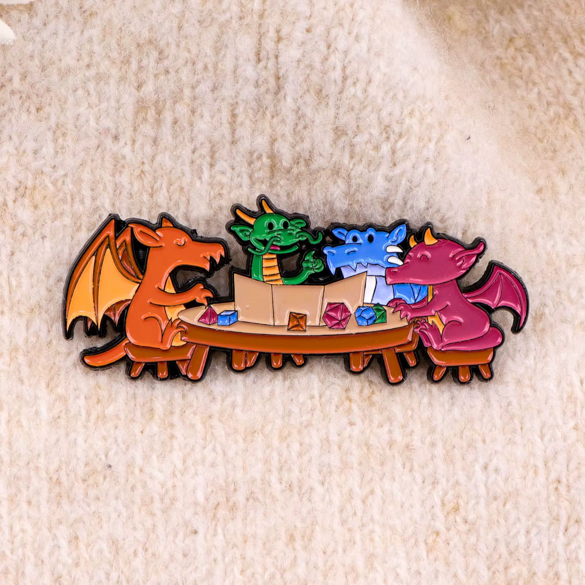 Insignia táctica esmaltada dragón – Broche para solapa coleccionable - imagen 4