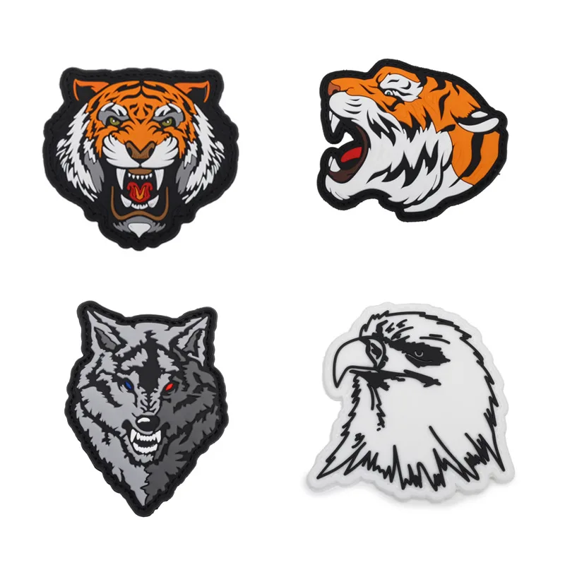 Parche de PVC de tigre con diseño detallado