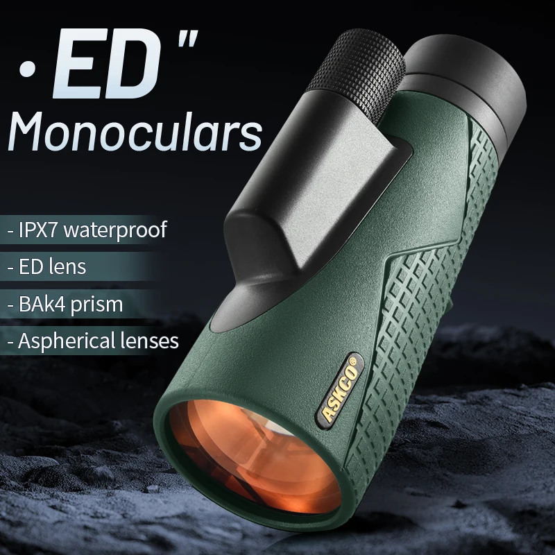 Telescopio monocular ED BAK4 con prisma para caza y adaptador móvil - imagen 4