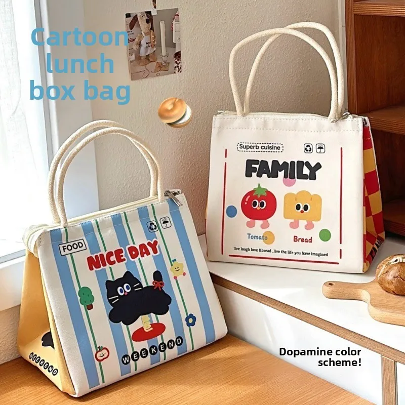 Bolsa térmica Bento gran capacidad aislamiento aluminio portátil - imagen 2