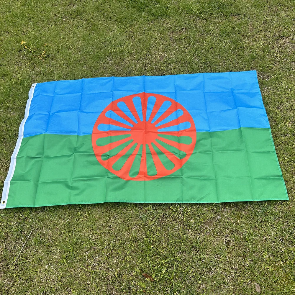 Bandera gitana colgante de poliéster para uso interior y exterior - imagen 3