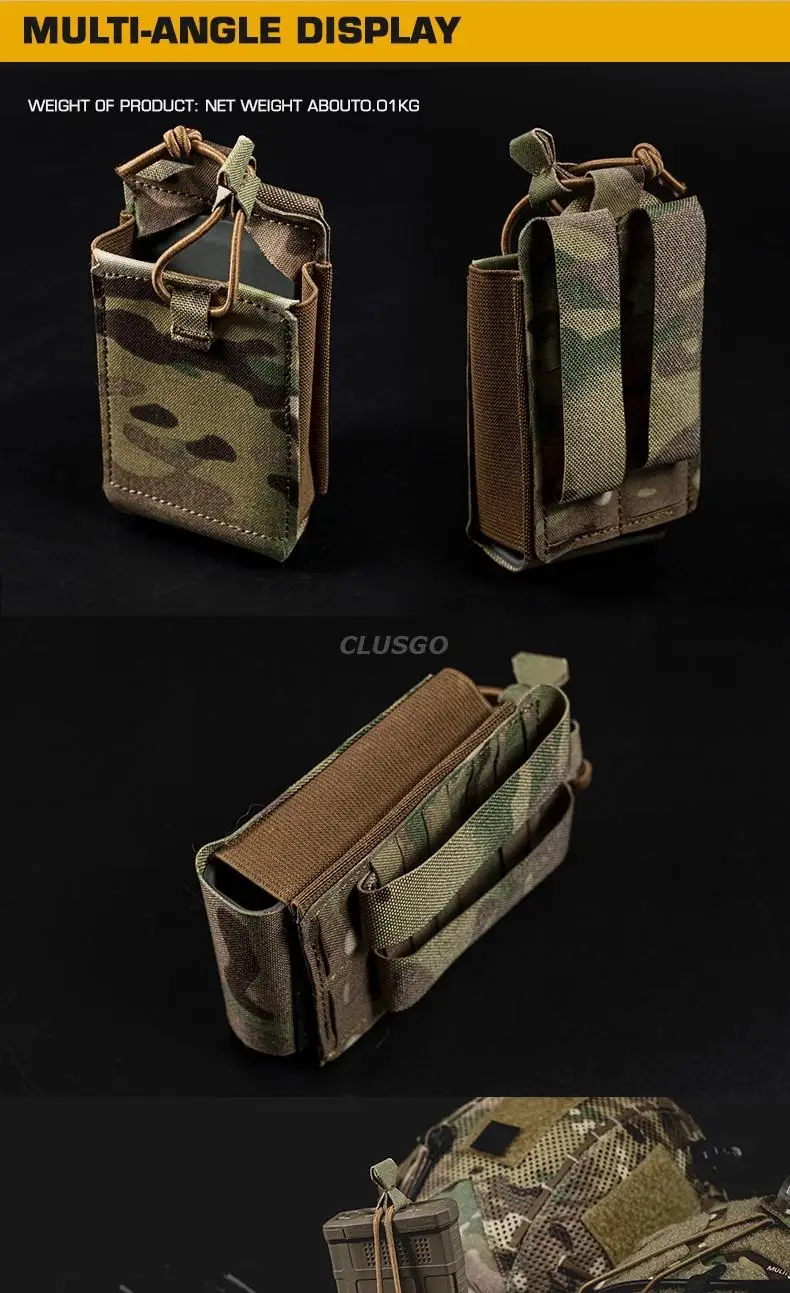 Sistema Molle para fijación en chaleco táctico