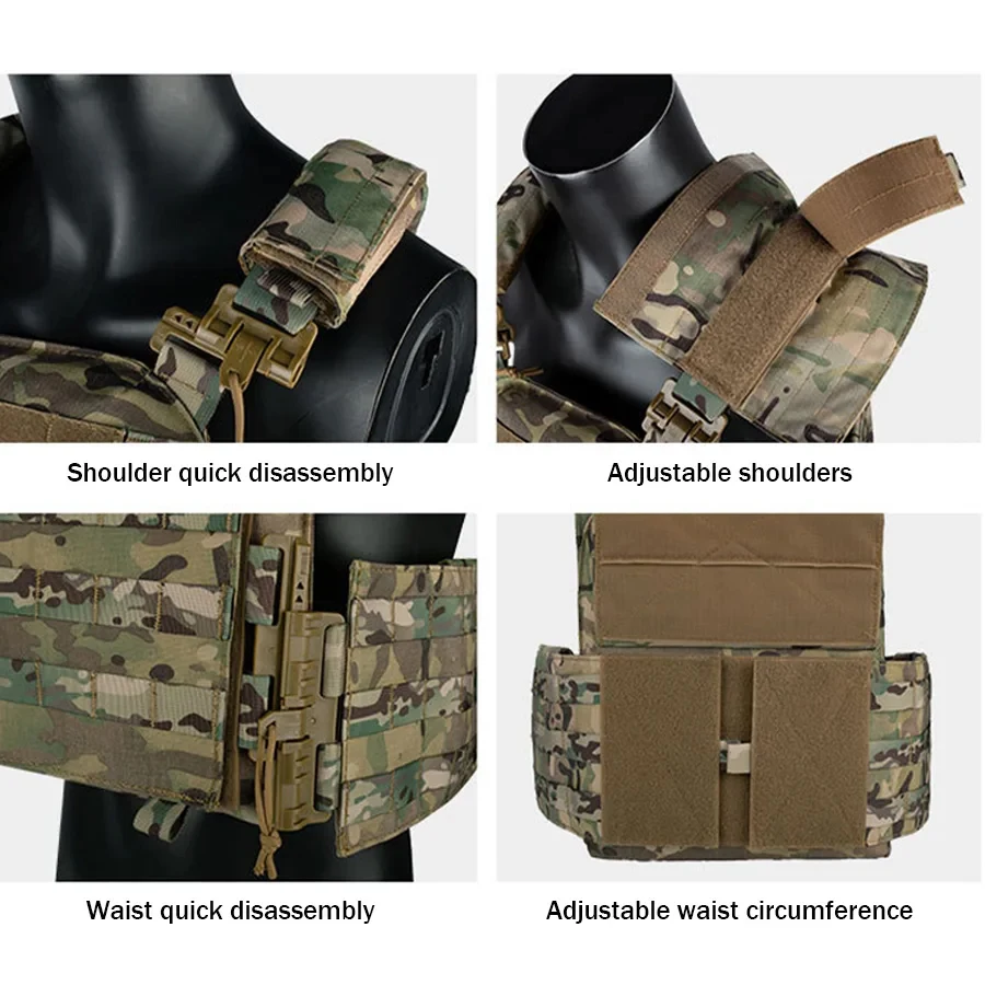 Chaleco MOLLE expandible con bolsa de agua y cintura ajustable - imagen 5