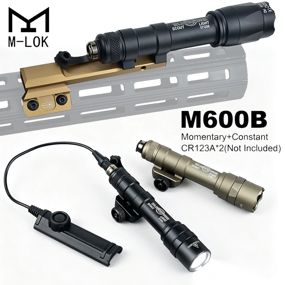 SureFire soporte linterna táctica riel Picatinny y M-LOK