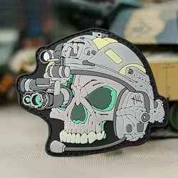 Parche táctico PVC 3D calavera cazador con velcro – Chevron