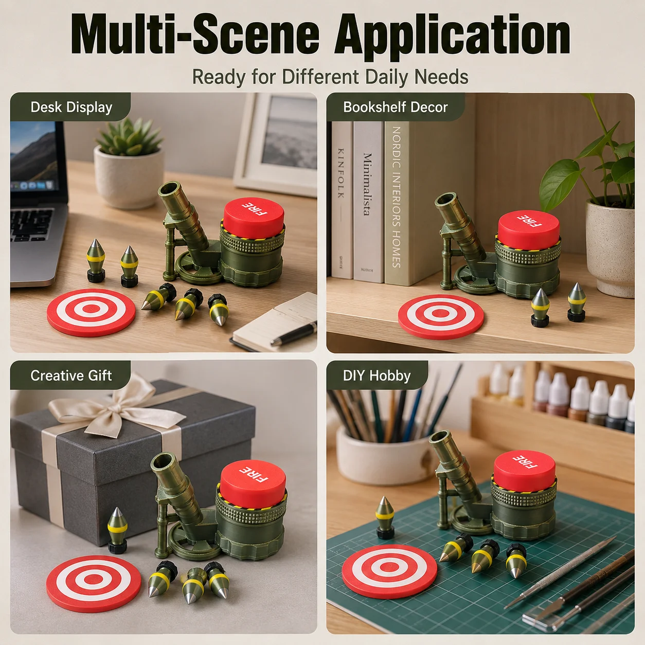AQzxdc Maqueta 3D para Montar, Expositor Coleccionable de Escritorio - imagen 5