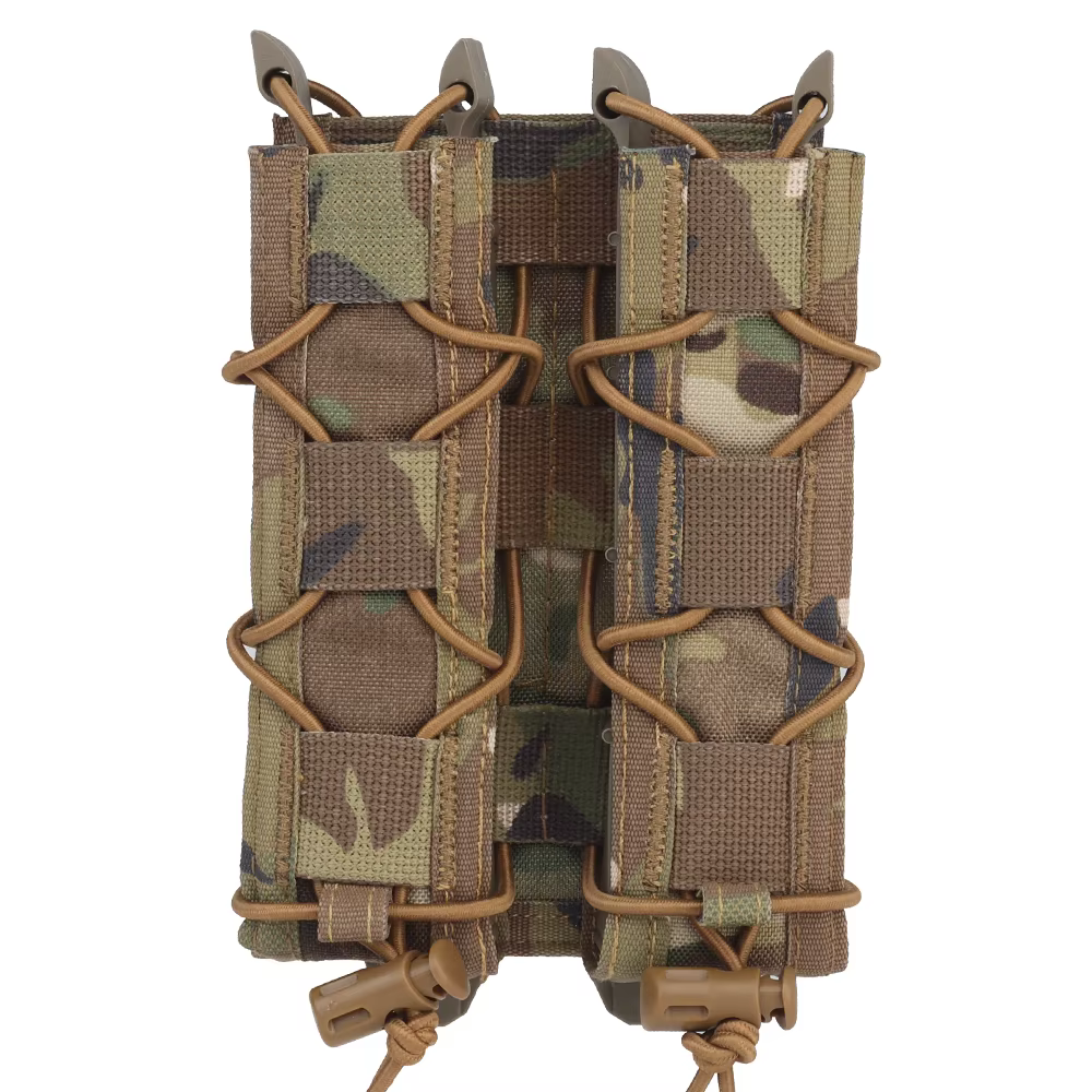Portacargadores MOLLE doble extracción rápida para rifle táctico