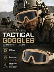 Gafas Tácticas JSJM Antiimpacto UV – Moto Cross Caza Outdoor