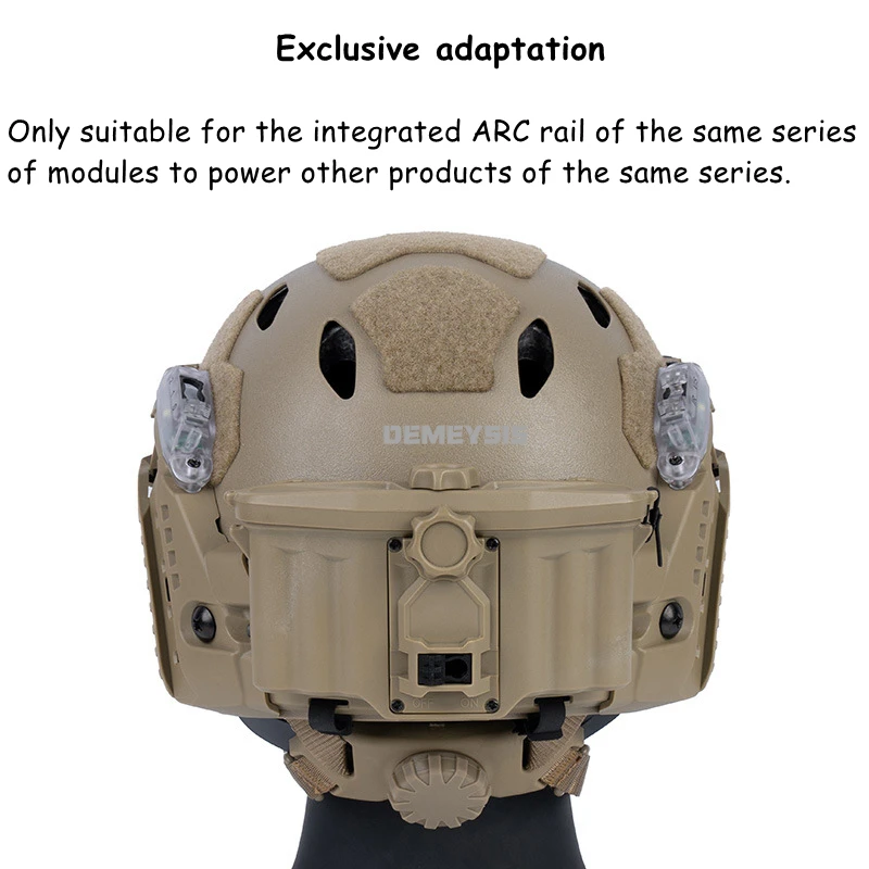 Caja portabaterías MOLLE para casco táctico de caza - imagen 4