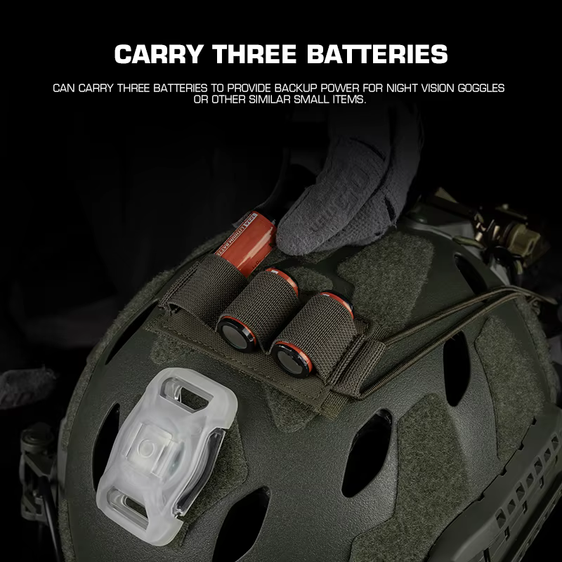 Correa elástica casco táctico Cordura para baterías