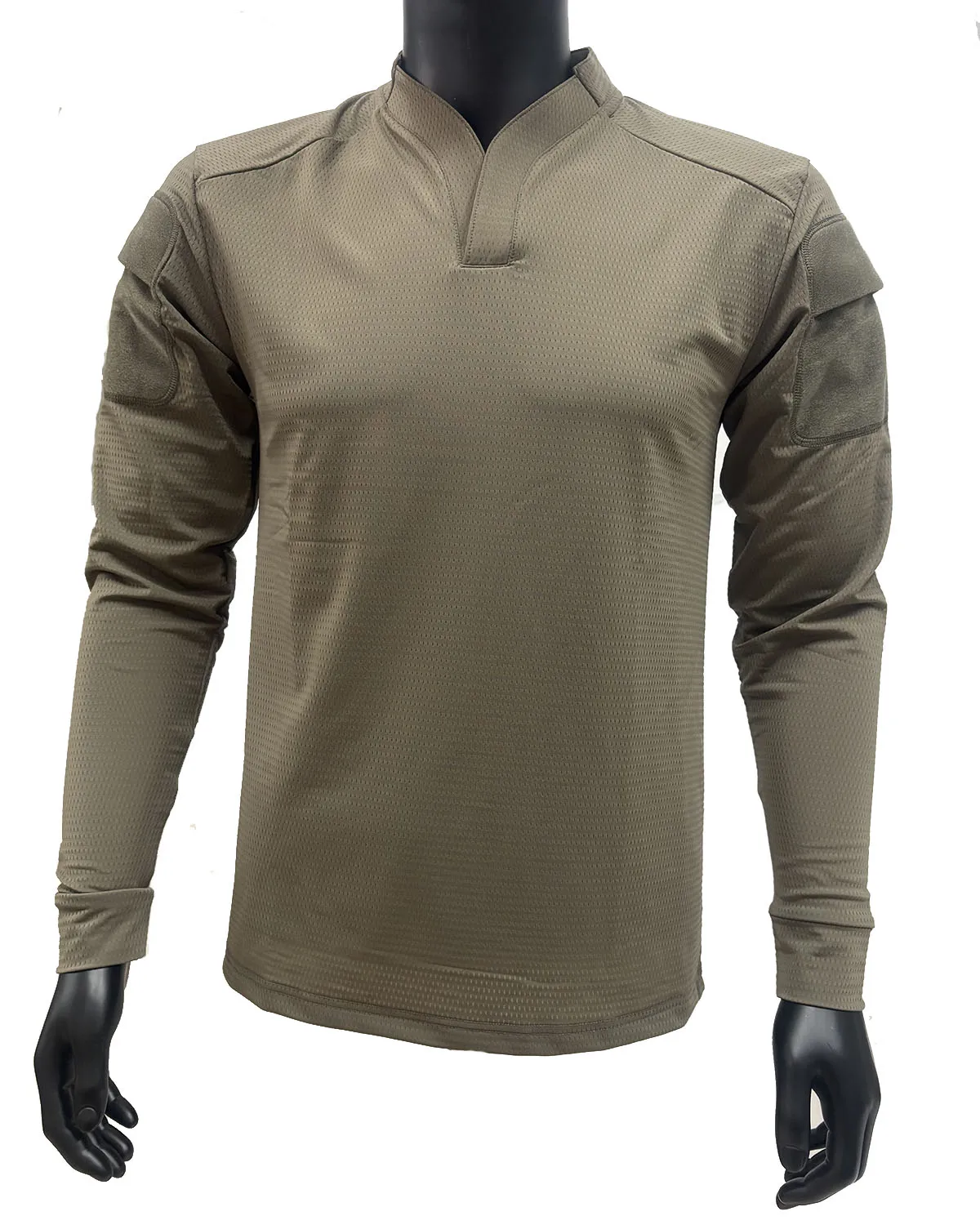VS Top camiseta táctica de manga larga negra cuello V secado rápido - imagen 3