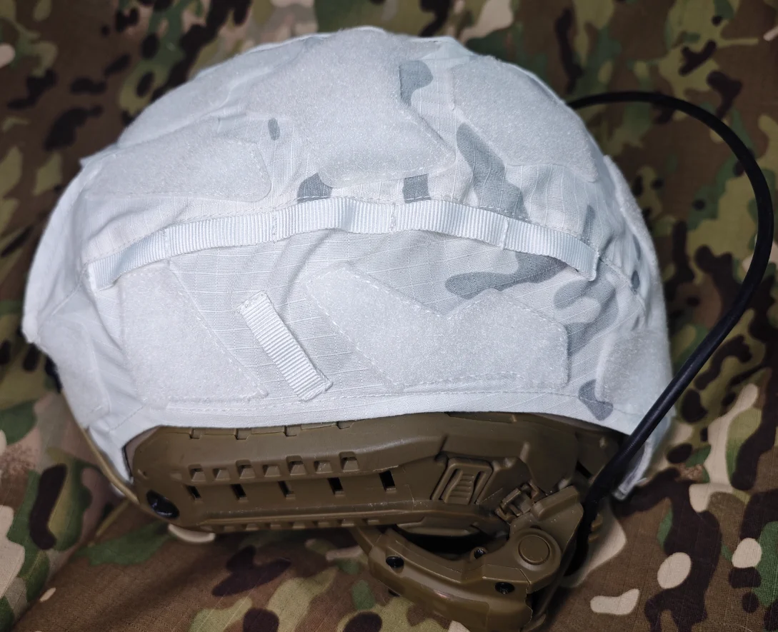 Funda para casco táctico SF camuflaje nieve cubierta tela rápido - imagen 2