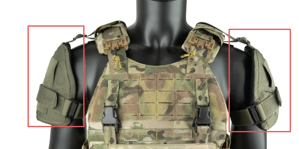 Detalle de los protectores y costuras