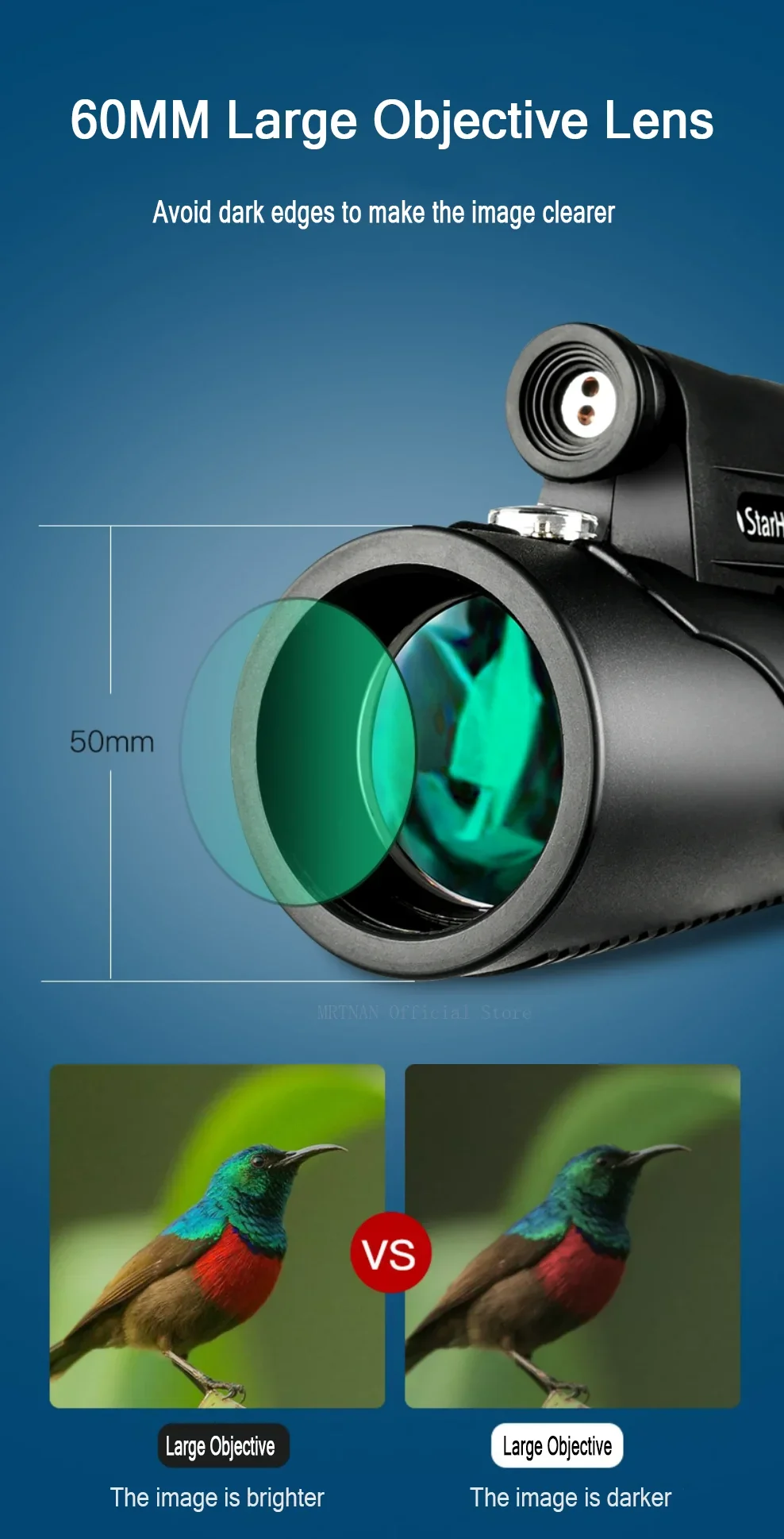 Monocular en uso para seguimiento de objetivos