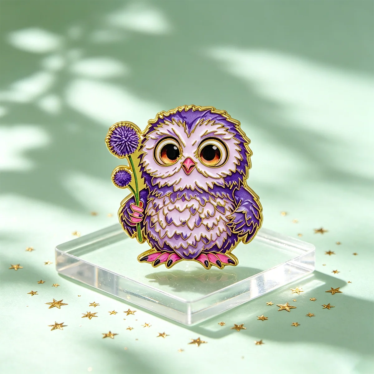 Pin de solapa esmaltado búho de metal – broche para mochila y sombrero - imagen 3