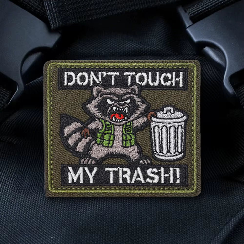Parche táctico mapache divertida – Gancho y bucle para mochila o chaleco - imagen 4