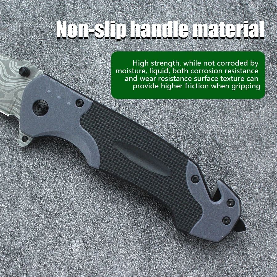 Cuchillo plegable supervivencia camping y pesca – Multifuncional - imagen 4
