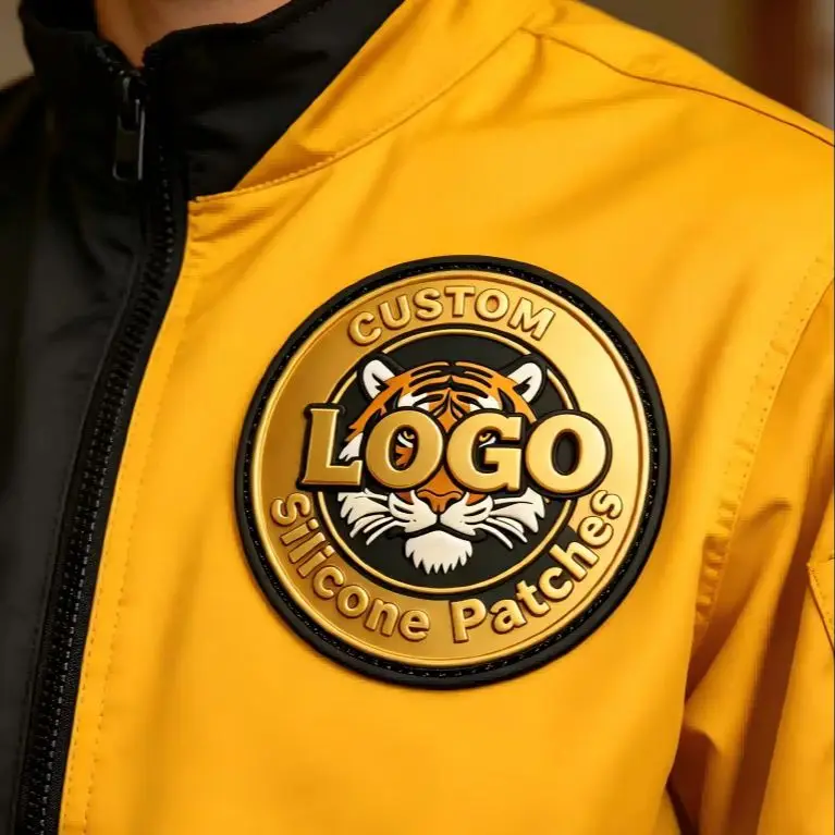 Parche de velcro termoadhesivo con logo tridimensional de silicona - imagen 2