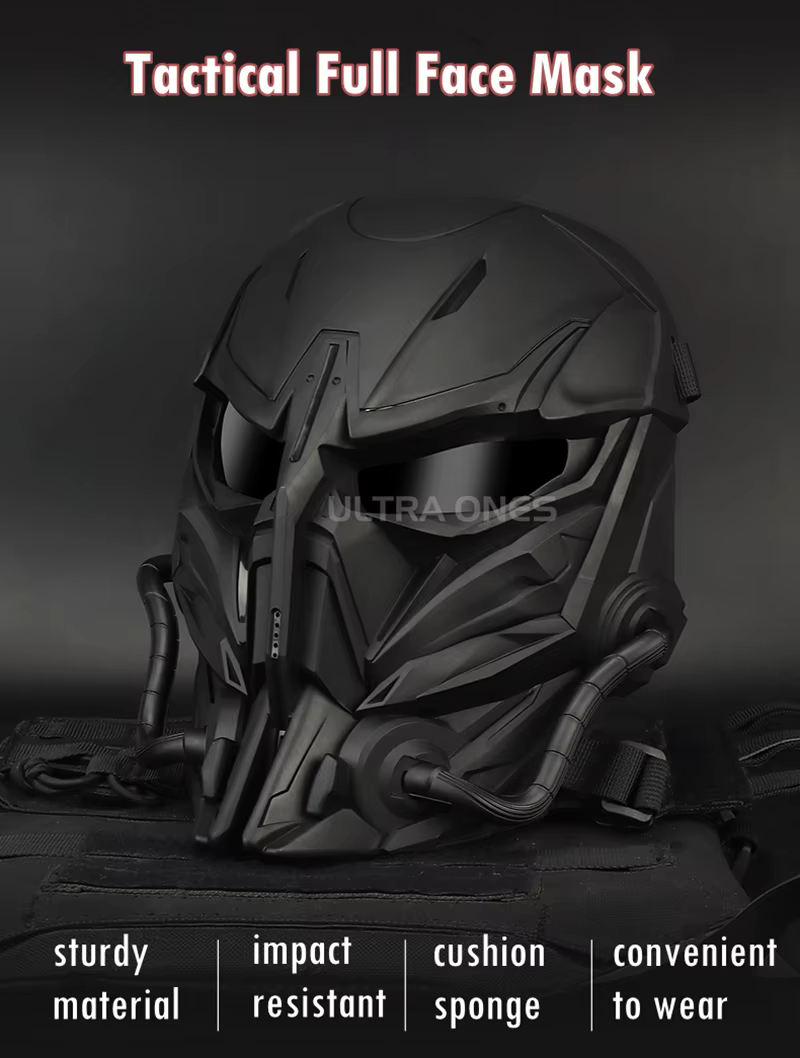 Máscara facial completa CS Airsoft en uso