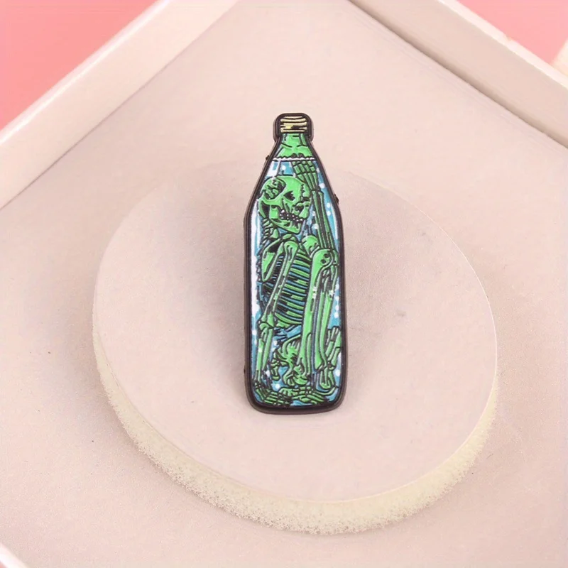 Broche esmaltado calavera humor oscuro pin para chaqueta táctica - imagen 4