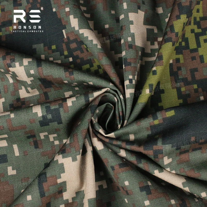 Tejido táctico ripstop NYCO camuflaje coreano para uniforme - imagen 2