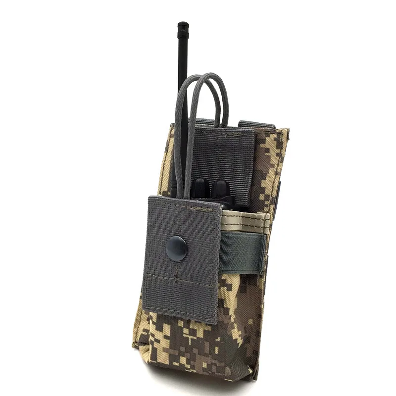 Funda táctica MOLLE para walkie talkie con riñonera caza
