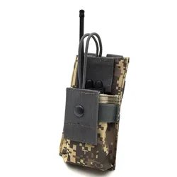 Funda táctica MOLLE para walkie talkie con riñonera caza
