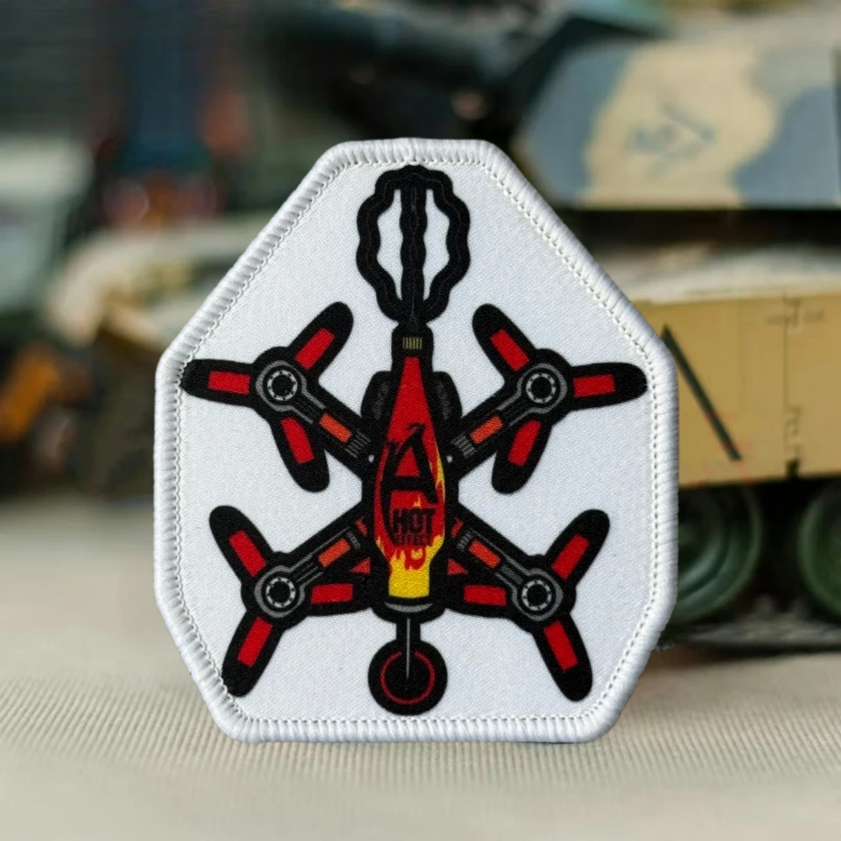 Parche táctico de morale dron con velcro y adhesivo para mochila - imagen 4