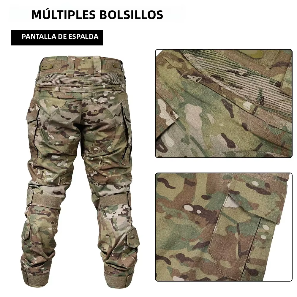 SINAIRSOFT G3 Pantalones tácticos rodilleras Multicam - imagen 5