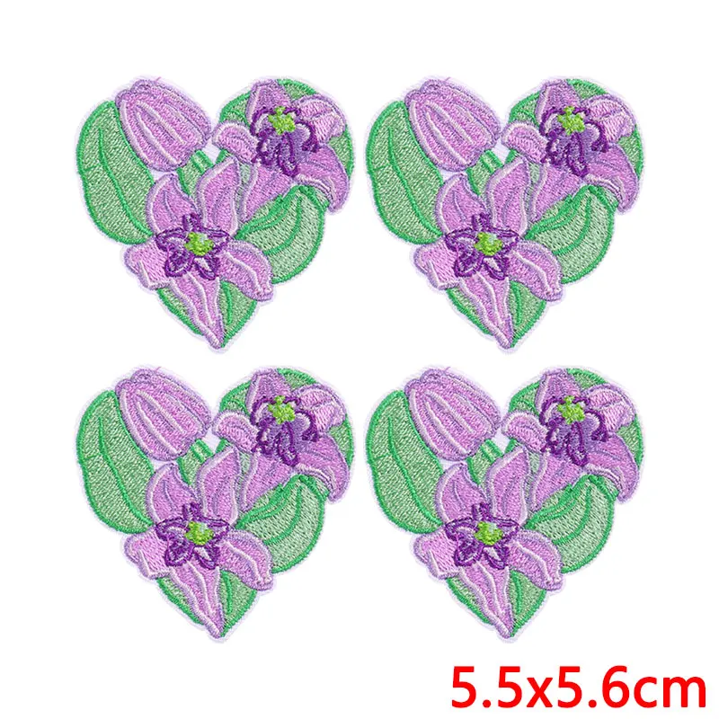 Parches termoadhesivos tropicales bordados flor y chanclas para ropa - imagen 5