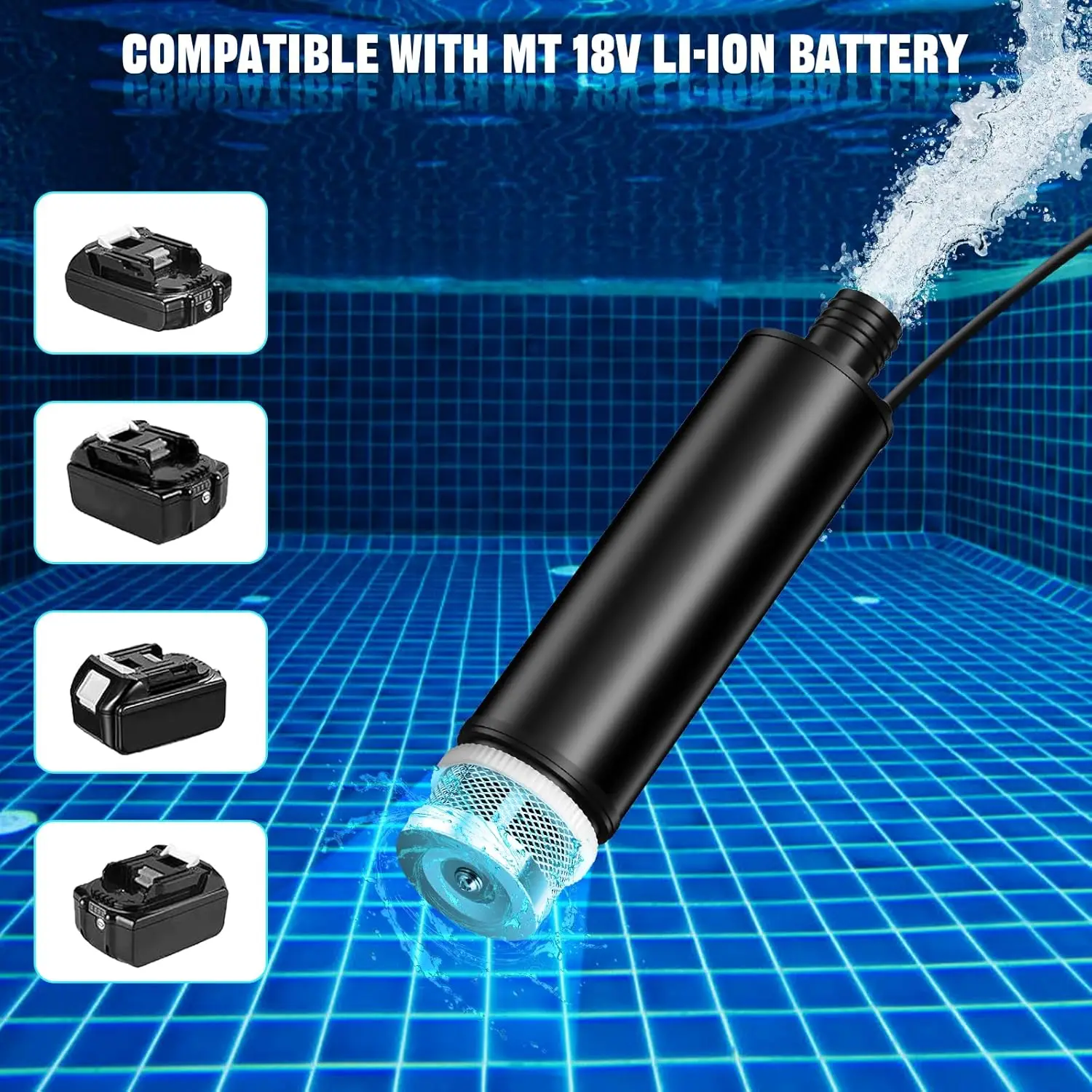 Bomba de agua sumergible a batería 18V para pozo profundo - imagen 4