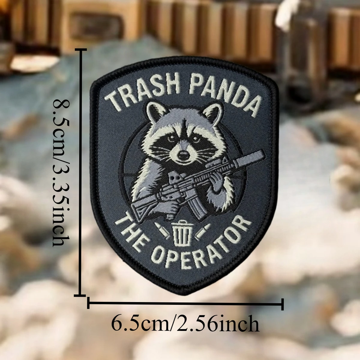 Parche táctico Trash Panda Operator con velcro para MOLLE y mochila