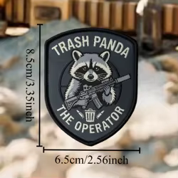 Parche táctico Trash Panda Operator con velcro para MOLLE y mochila