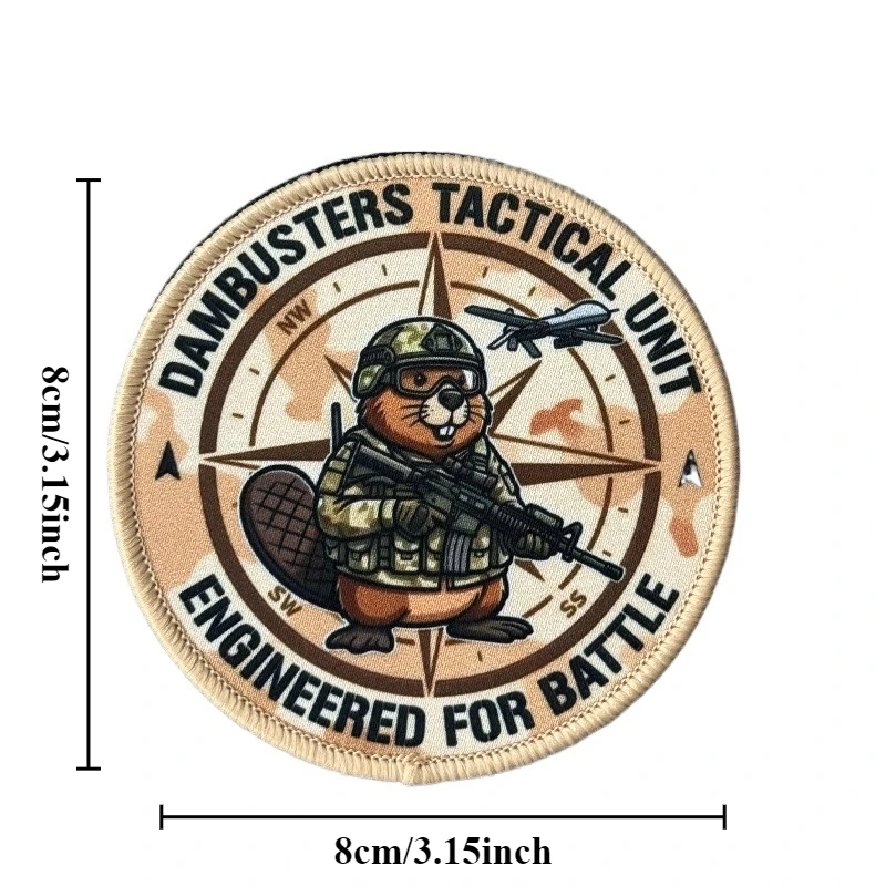 Parche táctico Beaver Soldier con velcro para chaqueta y mochila - imagen 4