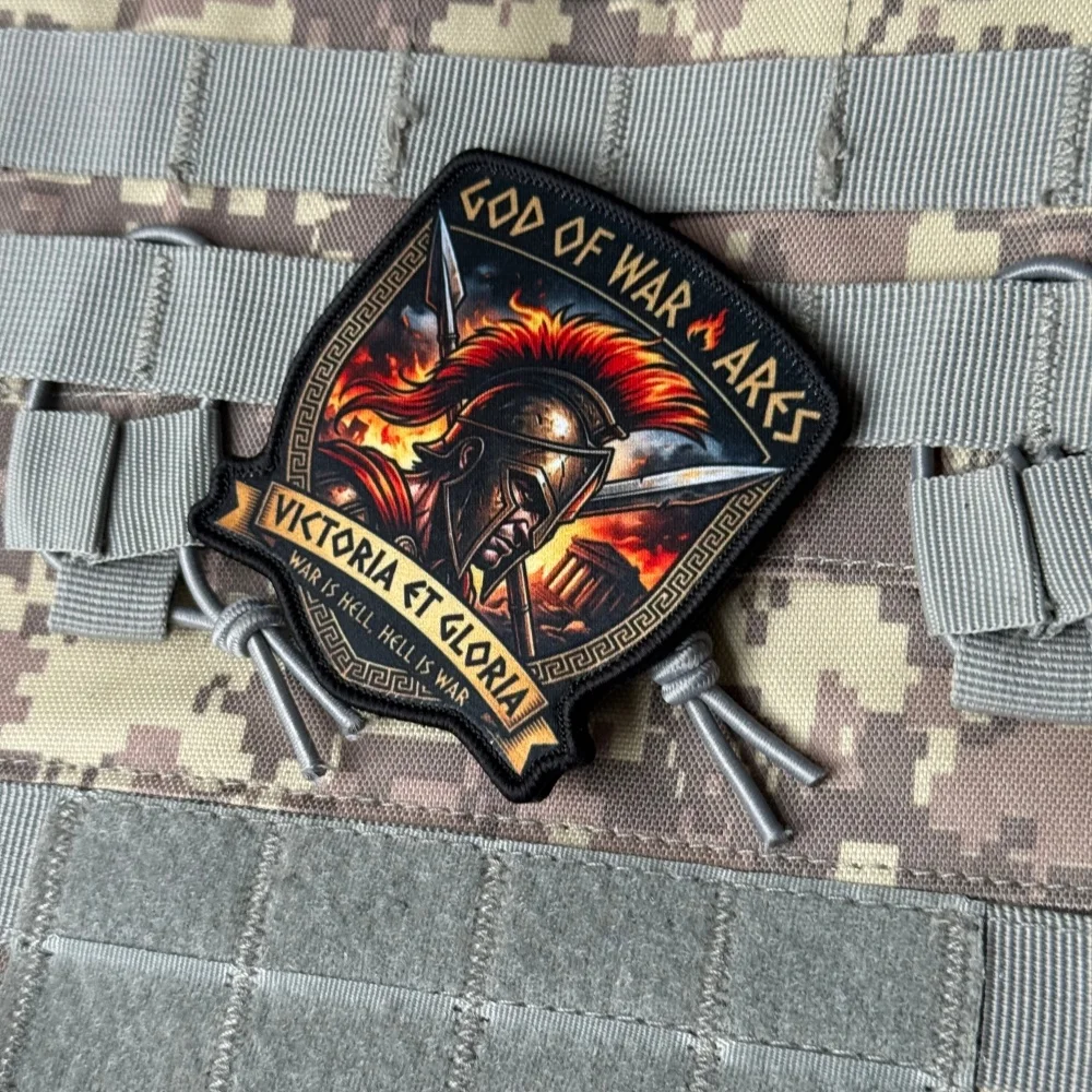 Parche táctico chevron militar con velcro para airsoft y brazalete - imagen 2