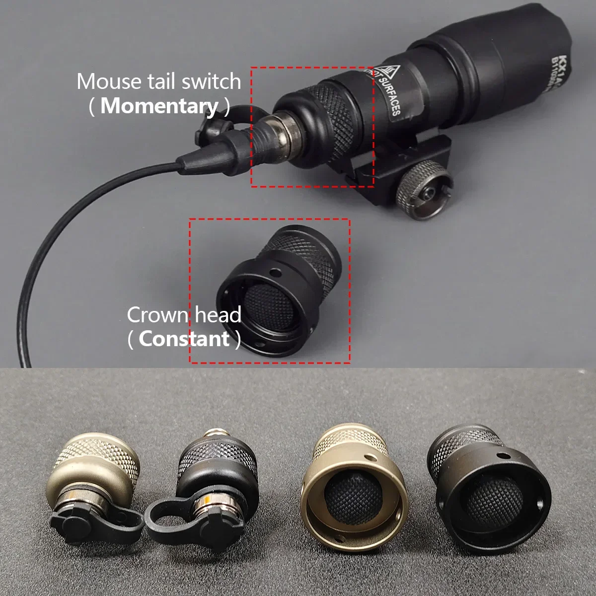 Interruptor táctico SureFire M300 M600 V2 en contexto de uso