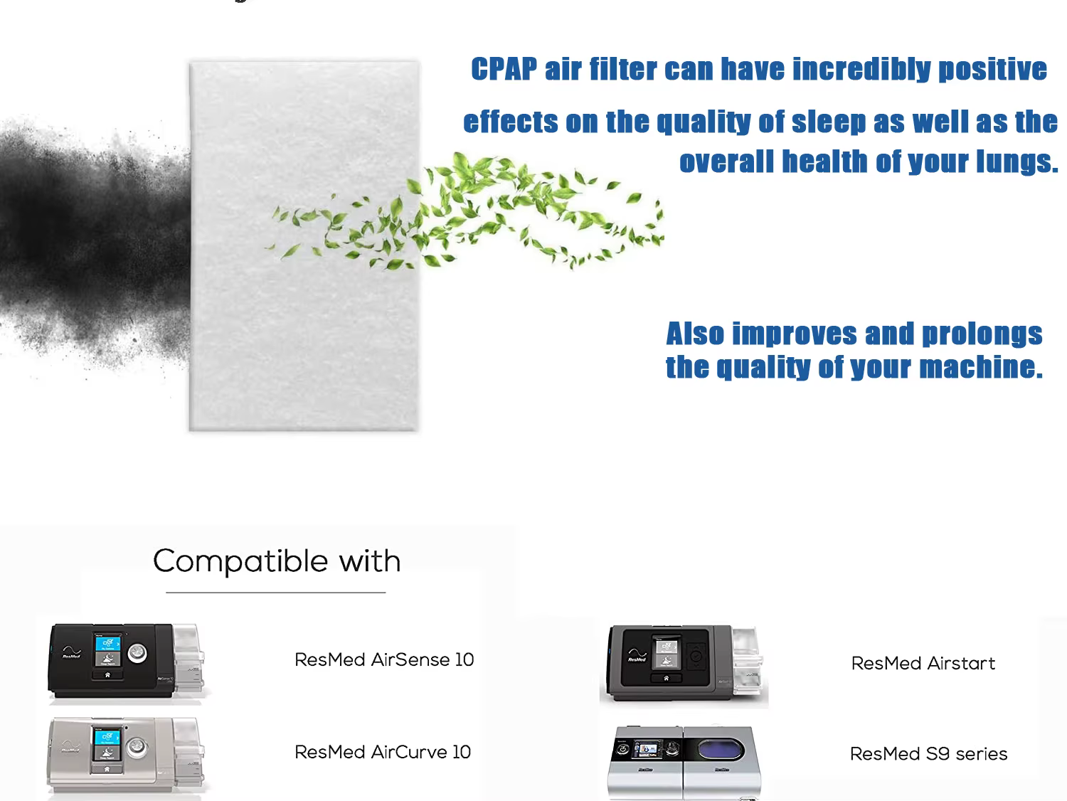 Filtro CPAP en uso