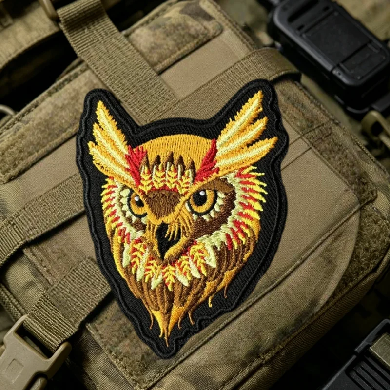 Parche táctico águila bordado con gancho y bucle para chaleco - imagen 4