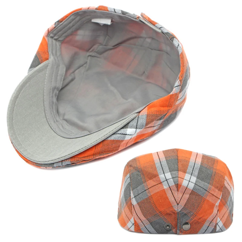 Gorra táctica newsboy de cuadros unisex para primavera/verano - imagen 3