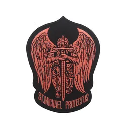 Parche bordado San Miguel para moral táctica de mochila