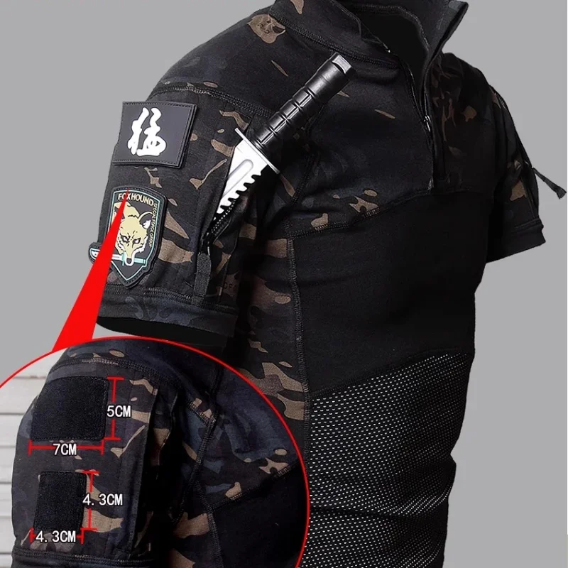 G4 Camiseta táctica de combate camuflaje media cremallera - imagen 5