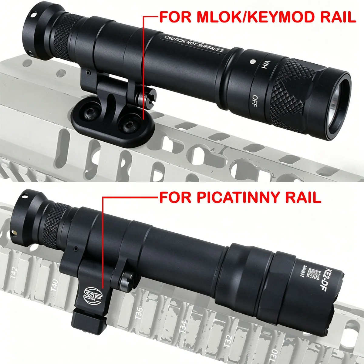Linterna táctica Surefire M640DF con riel Picatinny y montaje