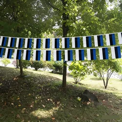 Banderines de Estonia en poliéster, guirnalda para fiestas