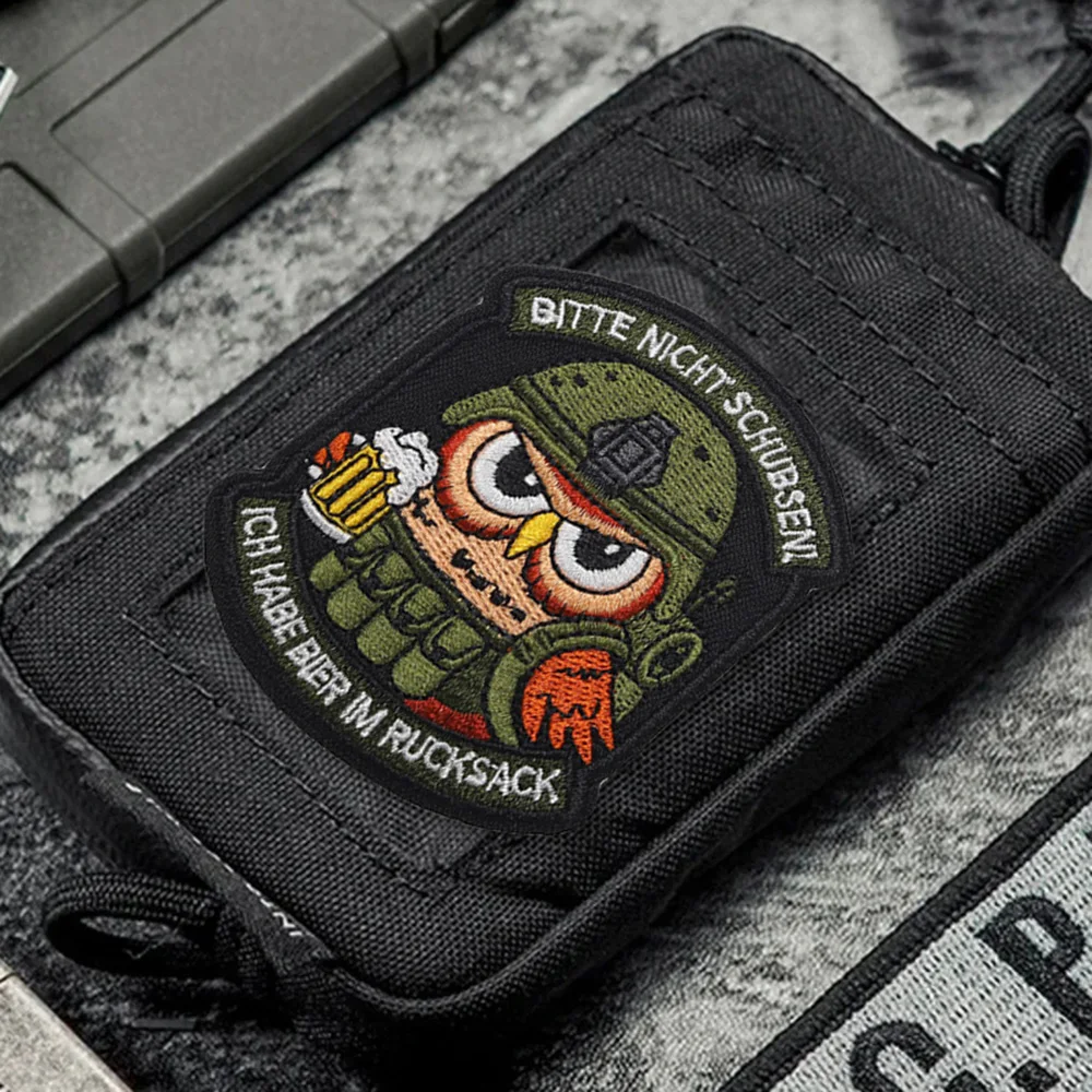 Parche militar bordado con velcro para mochila táctica - imagen 3