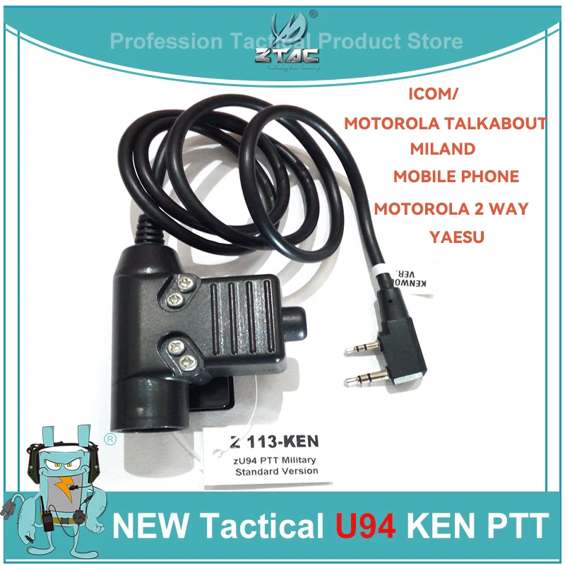 Auricular PTT Táctico Kenwood ICOM YAESU – Airsoft Caza - imagen 5